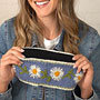 Pachamama Knitwear Daisy Chain Headband Jacaranda lining