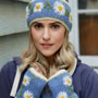 Pachamama Knitwear Daisy Chain Headband Jacaranda together