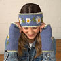 Pachamama Knitwear Daisy Chain Headband Jacaranda underside