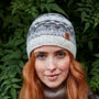 Pachamama Knitwear Finisterre Beanie Natural wearing
