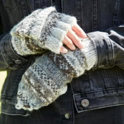 Pachamama Classic Fairisle Glove Mitts Natural. These 100% wool fine knit glove mittens feature a series of simple patterns, which may vary from piece to piece. Close the flap to keep your fingers warm. Or, fasten back the flap with the coconut button to 