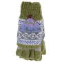 Pachamama Classic Fairisle Glove Mitts Olive seperate