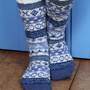Pachamama Finisterre Long Socks Denim Standing