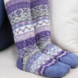 Pachamama Finsterre Jacaranda Long Socks