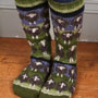 Pachamama Knitwear Flock Of Herdwick Sheep Long Socks front view