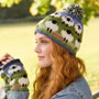 Pachamama Knitwear Flock of Sheep Bobble Beanie Hat left