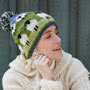 Pachamama Knitwear Flock of Sheep Bobble Beanie Hat side