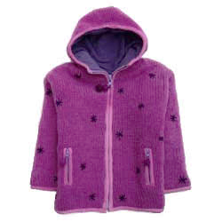 Girls Purple Wildflower Hoody 