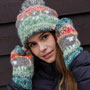 Pachamama Knitwear Hazy Herdi Handwarmer together