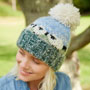 Pachamama Knitwear Hazy Sheep Bobble Beanie side view