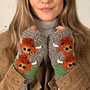 Pachamama Knitwear Herd of Highland Cow Handwarmer front view