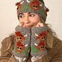 Pachamama Knitwear Herd of Highland Cow Handwarmer together