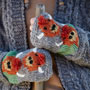 Pachamama Knitwear Herd of Highland Cow Handwarmer wearing