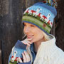 Pachamama Knitwear Herd of Llama Bobble Beanie side view