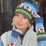 Pachamama Knitwear Herd of Llama Bobble Beanie together