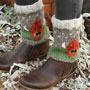 Pachamama Herd Of Highland Cow Boot Cuff Wearing