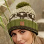 Pachamama Knitwear Herdwick Sheep Roll Back Bobble Beanie side