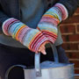 Pachamama Knitwear Hoxton Stripe Handwarmer insitu