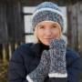 Pachamama Knitwear Kielder Beanie Charcoal wearing