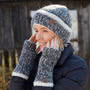 Pachamama Knitwear Kielder Handwarmer - Charcoal wearing