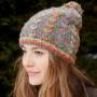 Pachamama Knitwear Kylemore Bobble Beanie Grey wearing