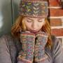 Pachamama Knitwear Kylemore Handwarmer Grey wearing