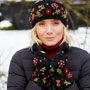 Pachamama Knitwear Lugano Handwarmer - Charcoal wearing