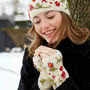 Pachamama Knitwear Lugano Handwarmer Cream wearing