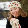 Pachamama Knitwear Lugano Headband Cream wearing