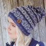 Pachamama Knitwear Montauk Bobble Beanie Hat on