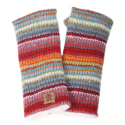Pachamama Knitwear Seville Handwarmer fingerless gloves, inspired by Andalucia, handknitted, 100% wool, fleece lined.