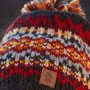 Pachamama Knitwear Shetland Bobble Beanie Charcoal Hat close