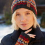 Pachamama Knitwear Shetland Bobble Beanie Charcoal Hat front view