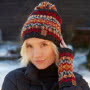 Pachamama Knitwear Shetland Bobble Beanie Charcoal Hat 