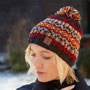 Pachamama Knitwear Shetland Bobble Beanie Charcoal Hat side view