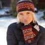 Pachamama Knitwear Shetland Handwarmer - Charcoal wearing