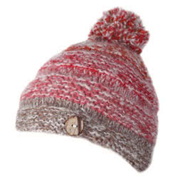 Pachamama Knitwear Sierra Nevada Bobble Beanie Earth, handknitted, two-toned beanie hats made with wool and mohair finished with a sherpa fleece lining