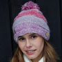 Pachamama Knitwear Sierra Nevada Bobble Beanie Pink facing