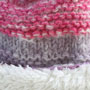 Pachamama Knitwear Sierra Nevada Bobble Beanie Pink lining
