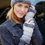 Pachamama Knitwear Sierra Nevada Handwarmer - Smoke wearing