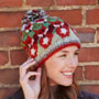 Pachamama Knitwear Skulk of Foxes Bobble Beanie Hat side