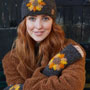 Pachamama Knitwear Sunflower Handwarmer together