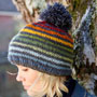 Pachamama Knitwear Vancouver Bobble Beanie Earth Hat left view