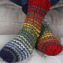 Pachamama Knitwear Vancouver Sofa Socks Rainbow insitu