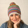 Pachamama Knitwear Villarica Bobble Beanie Hat facing