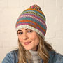 Pachamama Knitwear Villarica Bobble Beanie Hat front view