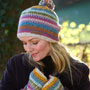 Pachamama Knitwear Villarica Bobble Beanie Hat side view