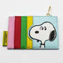 Peanuts Snoopy Be Happy Zip Purse Back