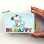 Peanuts Snoopy Be Happy Zip Purse Size
