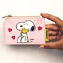 Peanuts Snoopy Love Zip Purse Size